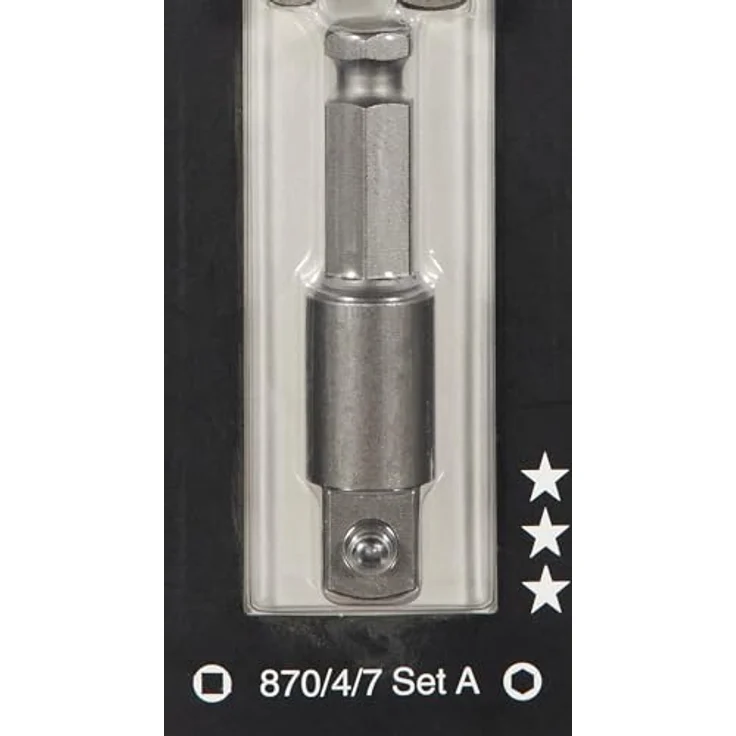 Wera Verbindungs-Set, 1/4", 3/8", 1/2", 6-Kant, Bithalter für Steckschlüsseleinsätze – Bild 4