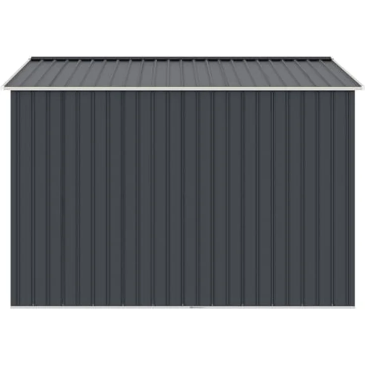 HATTORO S250 Metall Gerätehaus, 7,2 m² mit Satteldach und Bodenrahmen, Dunkelgrau – Bild 8