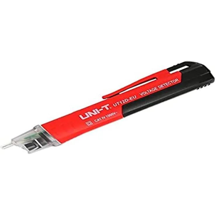 UNI-T UT12D-EU Serie UT12, AC Spannungsprüfer mit Dual-Range 24 V-1000 V, 50/60 Hz, LED-Anzeige und automatischer Abschaltung