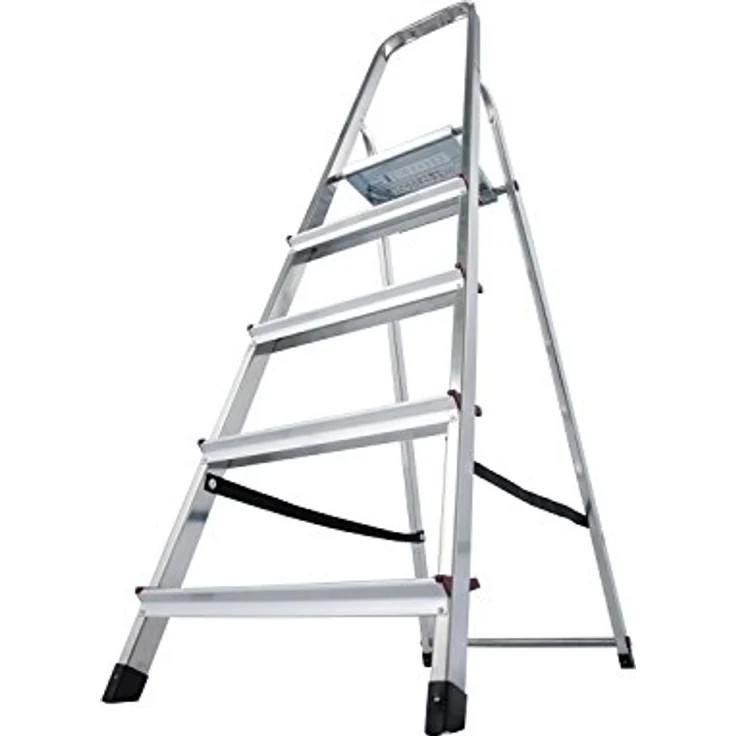 Aluminium Stufen-Stehleiter Arbeitshöhe (max.): 3.00 m Krause 000729 Silber 4.3 kg Silber – Bild 4