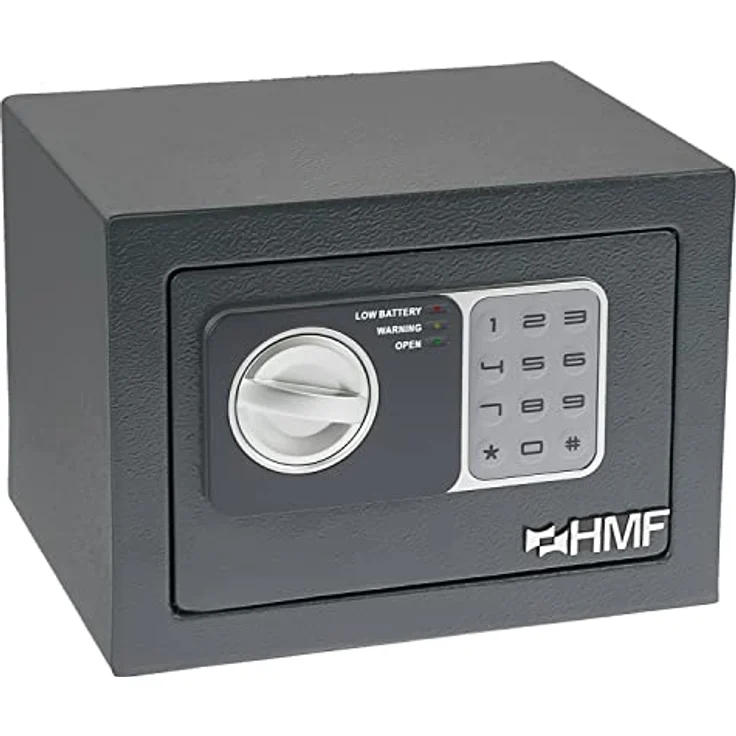 HMF 46126-11 Safe Tresor klein mit Zahlenschloss, Möbeltresor | 23 x 17 x 17 cm | Anthrazit – Bild 2