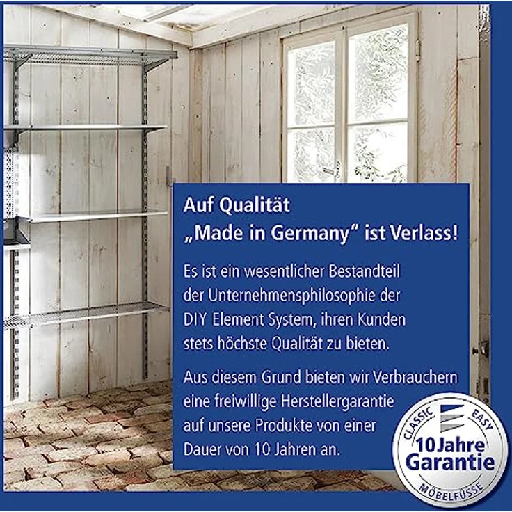 Element System 10700-00033 Stahlfachboden Regalboden - 2 Stück-B x T = 80 x 35 cm-weißaluminium-für Wandschiene und Pro-Regalträger – Bild 6