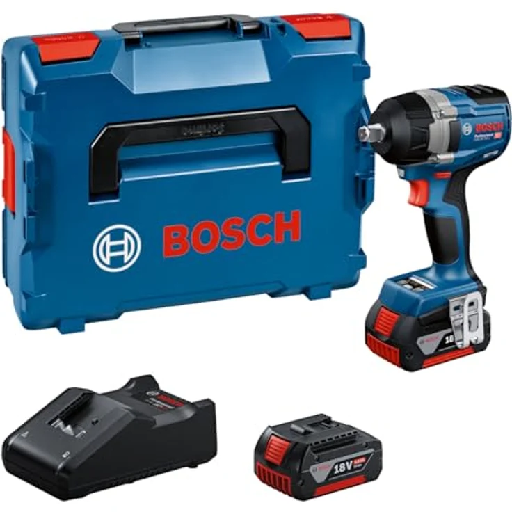 Bosch Professional GDS 18V-750 C, Hochleistungs-Schlagschrauber mit 750 Nm Anziehmoment, 2x 5.0Ah Akkus und Ladegerät – Bild 1