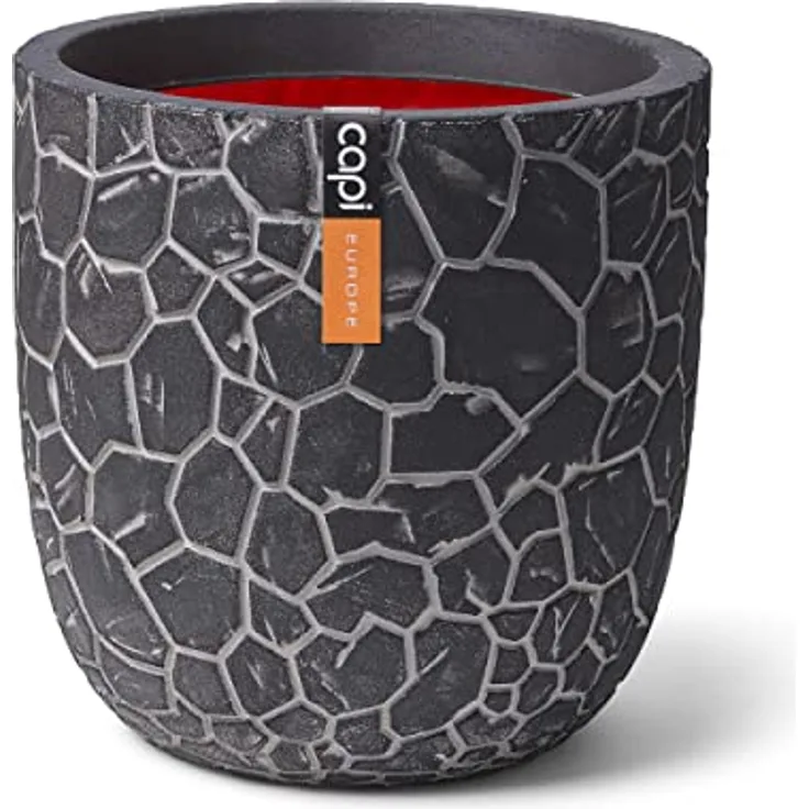 Capi Europe - Blumentopf Kugel Clay NL - Anthrazit - Ø 43 x H 41 - BlumenBlumentopf - ÜberBlumentopf - Blumenkübel - Pflanzenkübel - Für drinnen und draußen - Wetterfest - KATC933