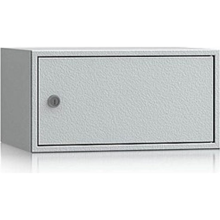 ISS Munitionsschrank Saarbrücken-Burbach 59504, lichtgrau, 1 Fachboden, Zylinderschloss, Wandmontage, 37,0 x 28,0 x 19,0 cm