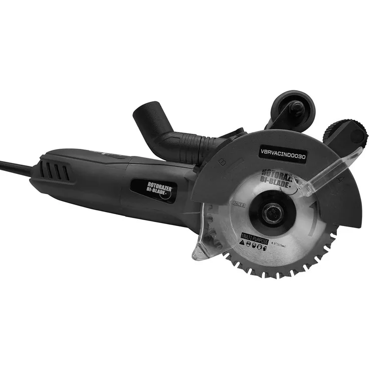 Best Direct Handkreissäge Rototazer Bi Blades, 1050 W Motor, 115 mm Durchmesser, max. 26 mm Schnitttiefe, blau