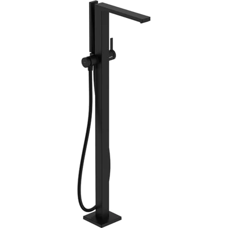 Hansgrohe Tecturis E Einhebel-Wannenmischer, bodenstehend mit Wasserfall-Auslauf, inkl. Handbrause und Zubehör, 264 mm Ausladung – Bild 1