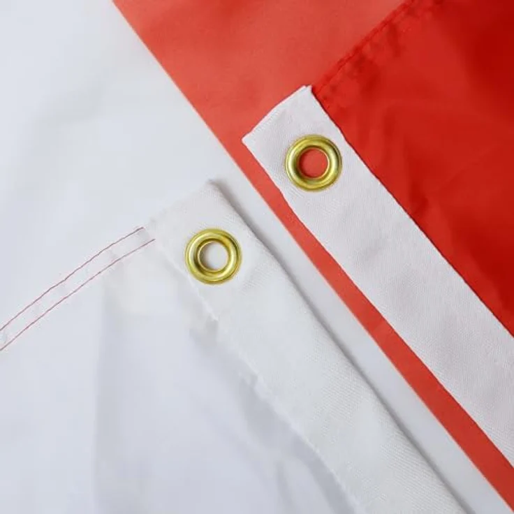 AZ FLAG Flagge Monaco, 90x60 cm, monegassische Fahne aus 100% Polyester mit Messing-Ösen, verstärkte Ecken, für Innen & Außen – Bild 2
