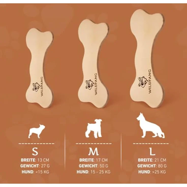 Wildfang® 1 Lederknochen Hund, Größe S – Natürliches Kauspielzeug aus Fettleder für Zahnpflege & Stressabbau, langlebig und sicherer Hundesnack aus EU-Rindsleder für alle Rassen – Bild 3