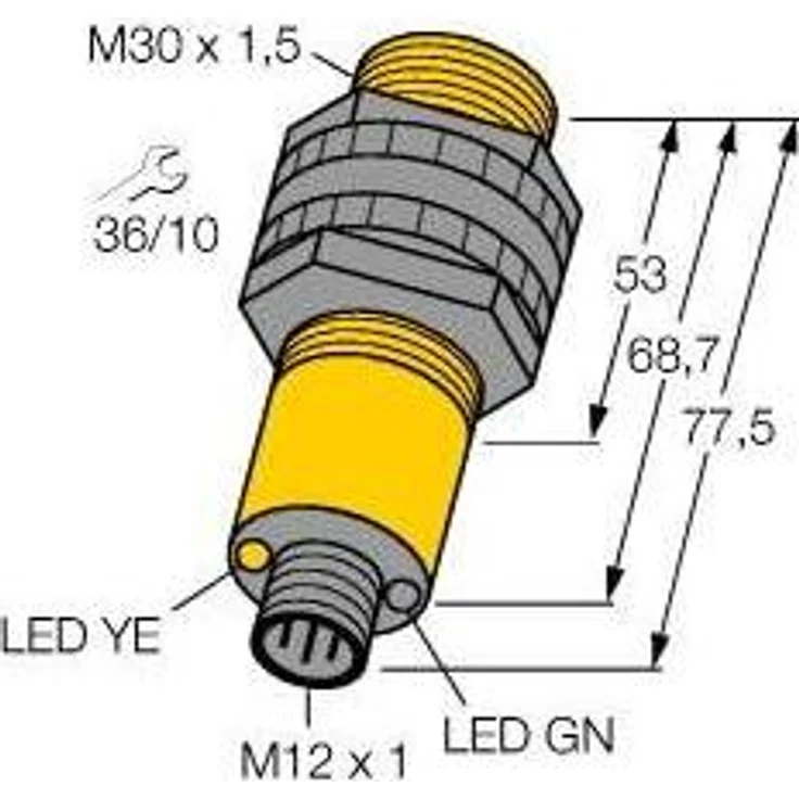 Turck S30SP6RQ, optoelektronischer Bewegungsmelder, Einweglichtschranke, 60 m Reichweite