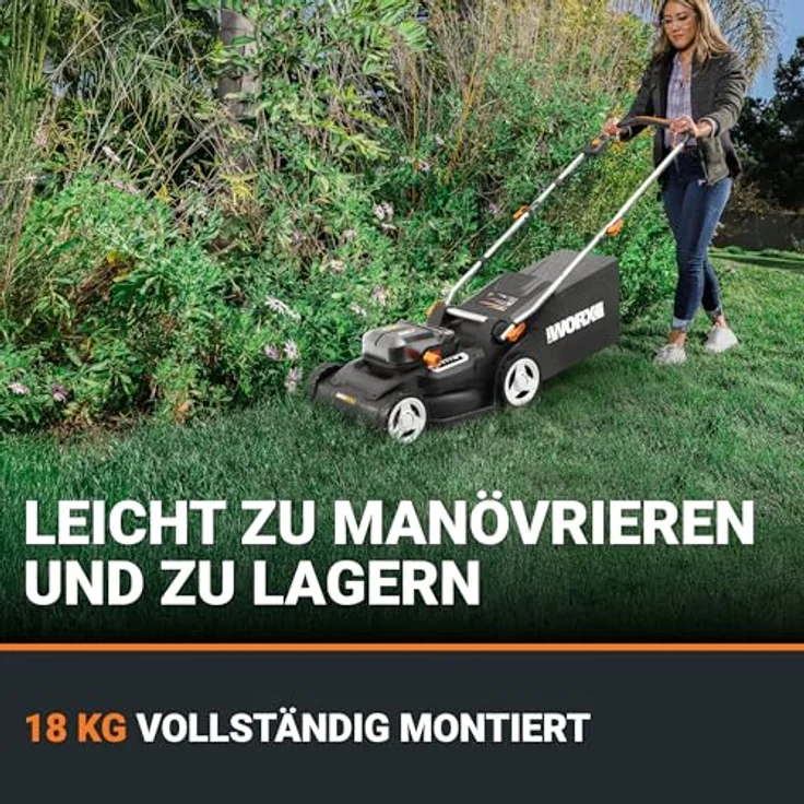 Worx WG745E, Akku-Rasenmäher mit 40V NITRO-Motor, 41 cm Schnittbreite für Rasenflächen bis 600 m² – Bild 5