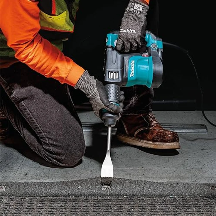 Makita HK1820 Leicht-Meißelhammer für SDS-PLUS-Werkzeuge 550 W 3,1 J mit Transportkoffer, Spitzmeißel, Flachmeißel, Bohrerfett – Bild 6