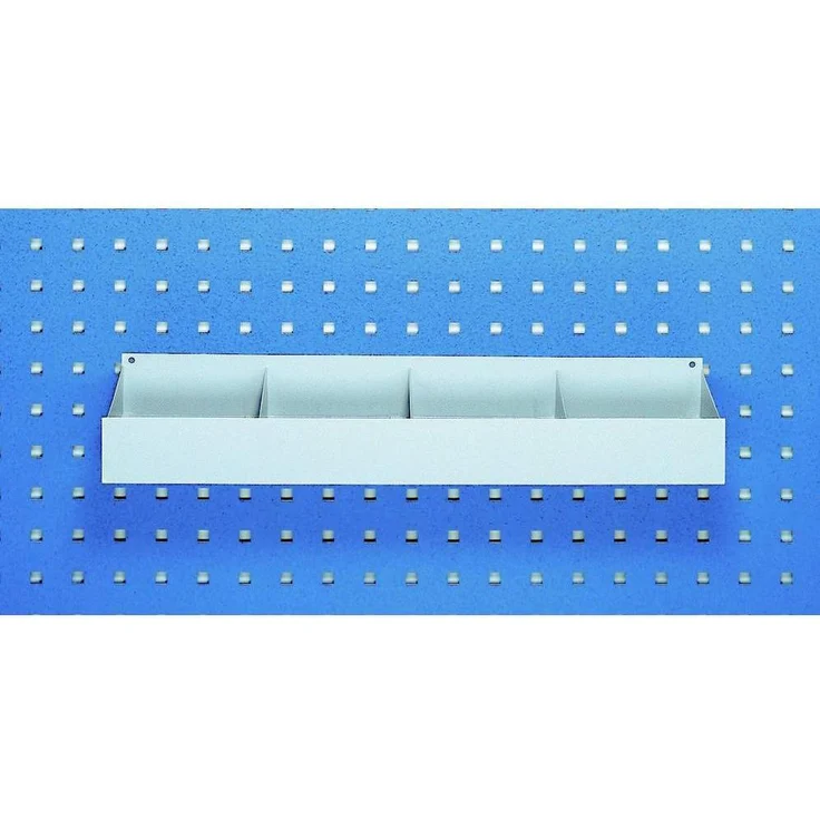 Gedore Werkzeugwand 1500 H 10-100, Ablageschale unterteilt 456x50x100 mm für kleine Teile, geeignet für quadratische Perforation 10 x 38 mm