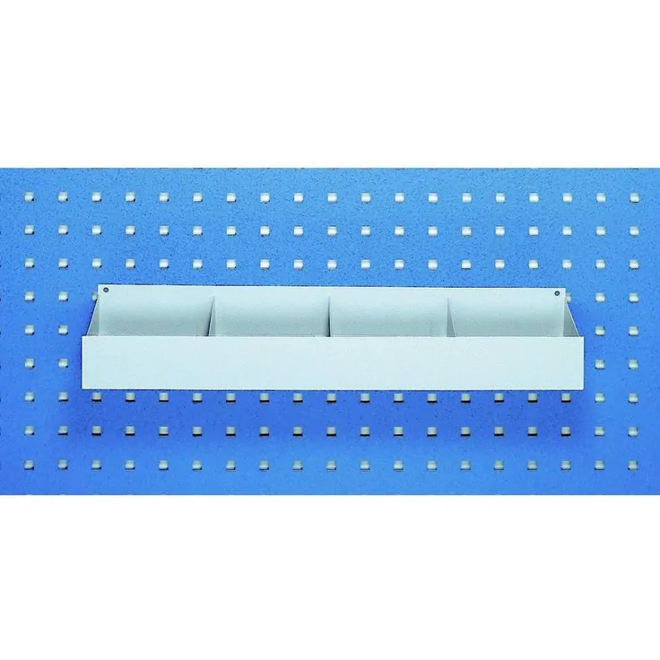 Gedore Werkzeugwand 1500 H 10-100, Ablageschale unterteilt 456x50x100 mm für kleine Teile, geeignet für quadratische Perforation 10 x 38 mm