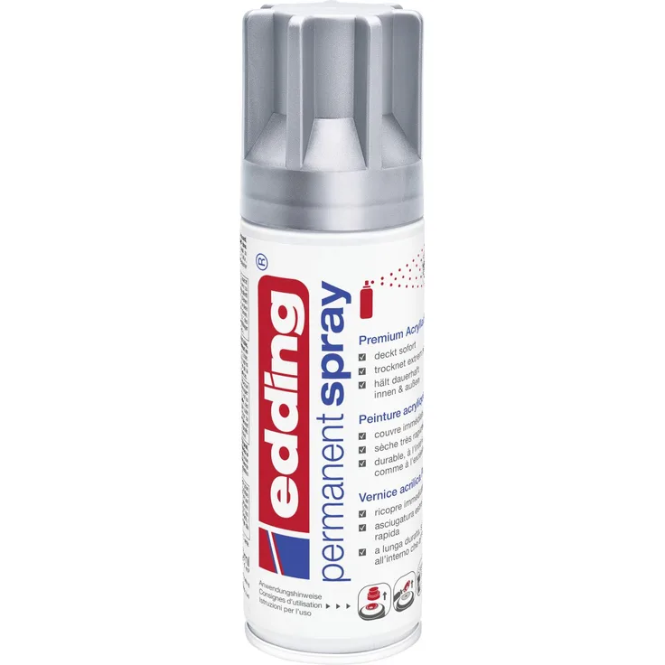 edding 5200 Permanent Spray Premium silber matt, Acrylic Paint 200 ml