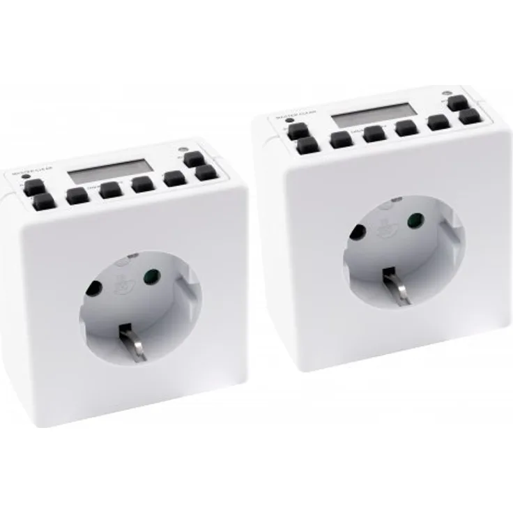 Digitale Zeitschaltuhr McPower AZ-53 2er-Pack 10 Programme 12-24Std Zyklus