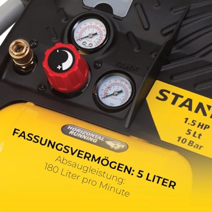 Stanley AIRBOSS Kompressor, 1100 W, 230 V, DN200-10-5 – Bild 6