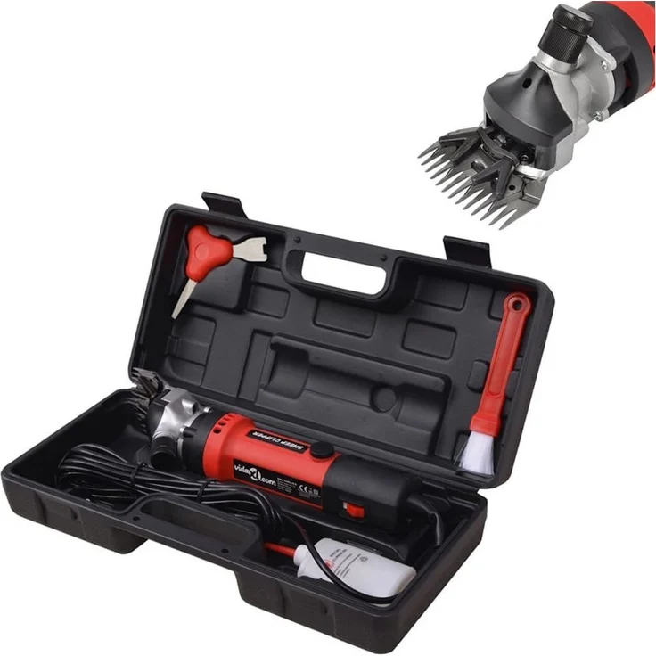 vidaXL Schafschermaschine-Set 550 W, 7-tlg. in Schwarz und Rot - Preisvergleich