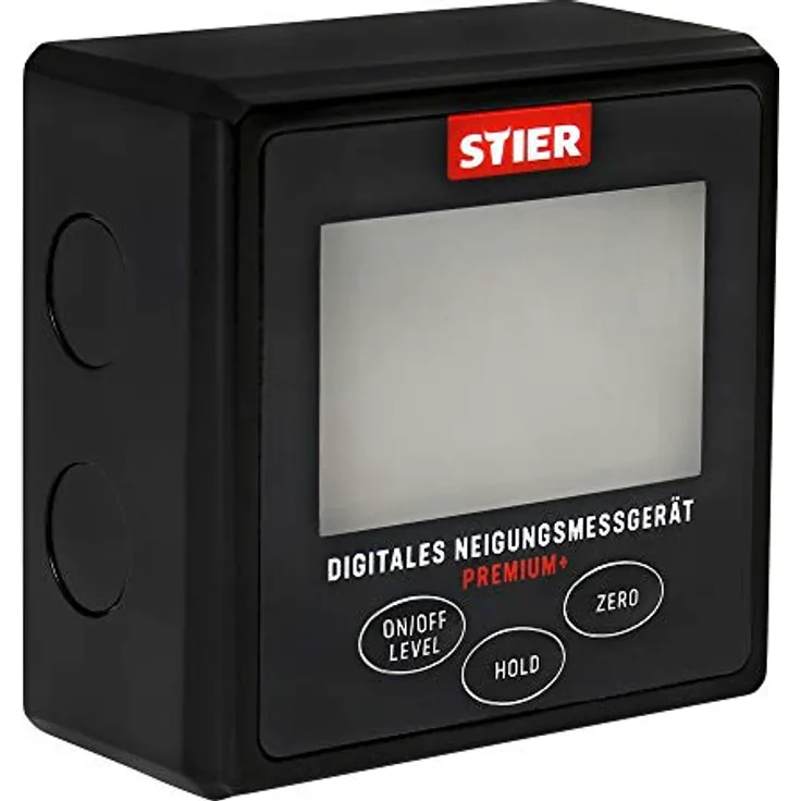 Stier Digitales Neigungsmessgerät, präzises Winkelmesser mit LCD-Display, 6 Magneten, L:6.000 cm