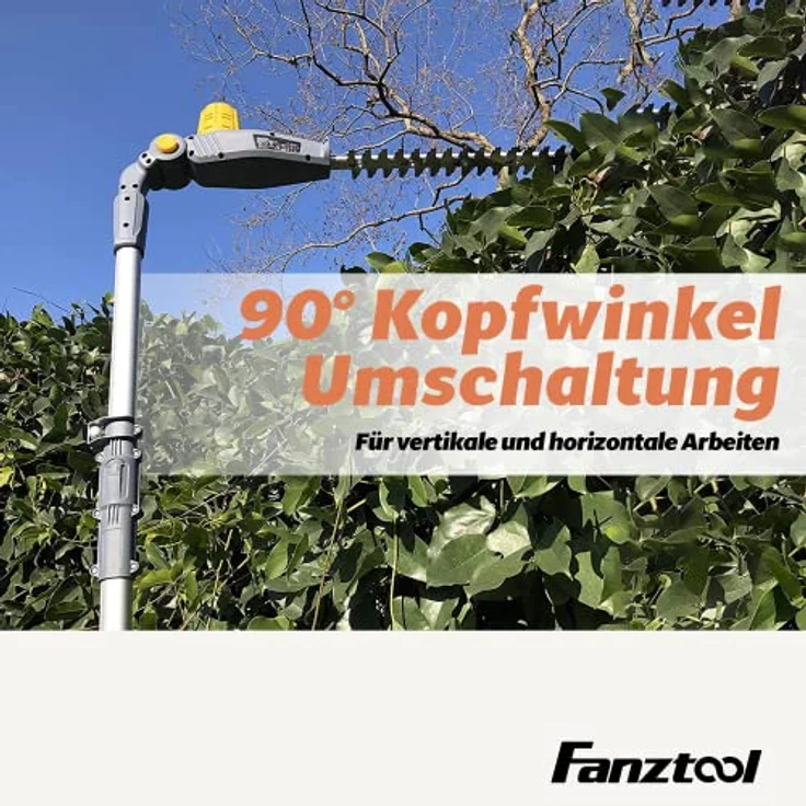 FANZTOOL Akku Teleskop Heckenschere Teleskopstiel mit 20V-2Ah Akku – Bild 4