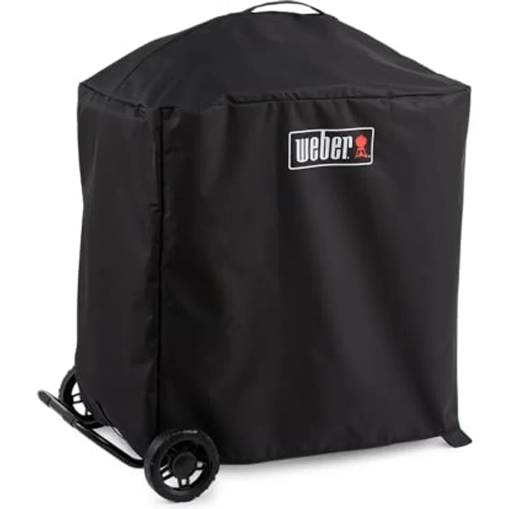 Weber Premium Abdeckhaube für Traveler Compact Grill, atmungsaktiv UV- und wasserbeständig, Schutz vor Wind und Wetter, Grillcover, BBQ-Abdeckung - Schwarz – Bild 2