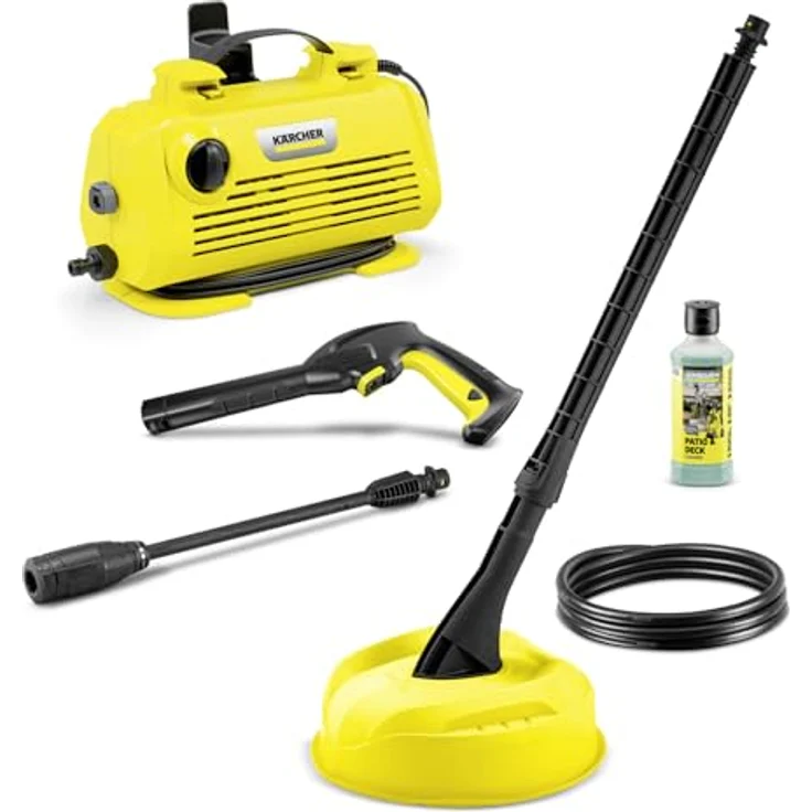 Kärcher Hochdruckreiniger K 2 Premium Horizontal VPS Home, platzsparend und effizient, inklusive Home Kit, gelb – Bild 2