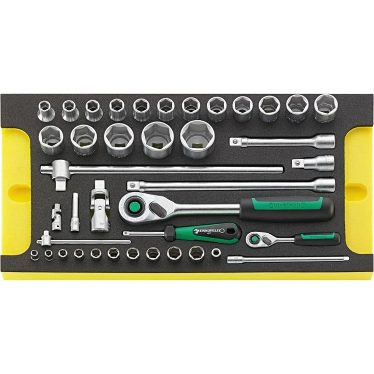 Stahlwille TCS WT 40/52/27/13 96830117 Werkzeugset, 40-teilig mit chemikalienbeständigen Sicherheits-Schaumeinlagen und Tool Control System
