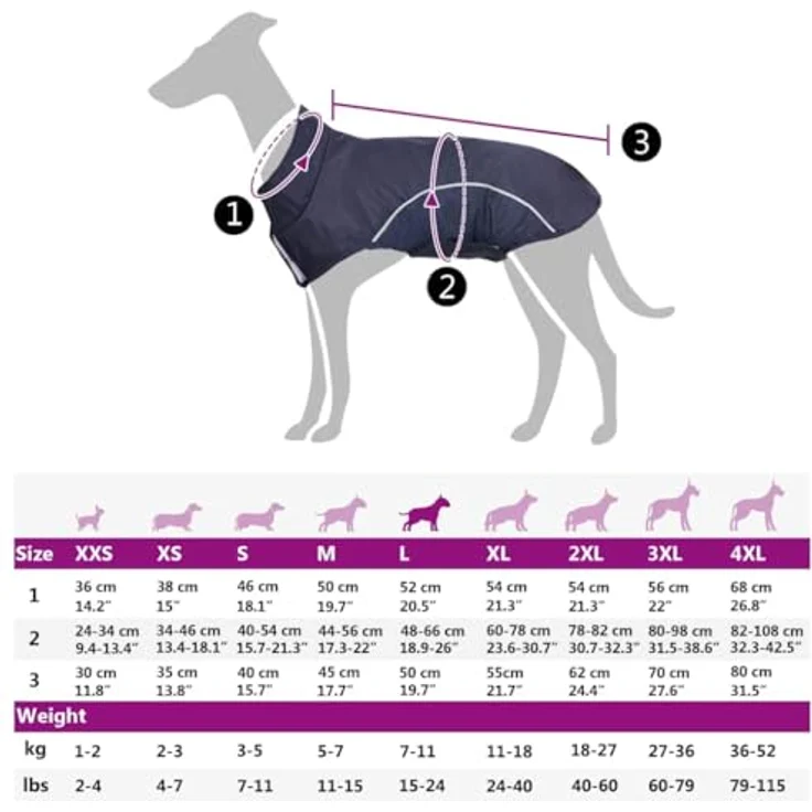 vidaXL Hunde Regenmantel L, wasserdichter Hundemantel aus Polyester mit Reflexstreifen, marineblau, bequem und leicht zu reinigen – Bild 3
