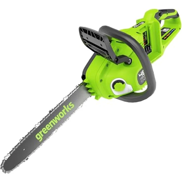 Greenworks Akku-Kettensäge GD24X2CS36 Li-Ion 2x24V 20m s Kettengeschwindigkeit 36cm Schwertlänge 200 – Bild 2