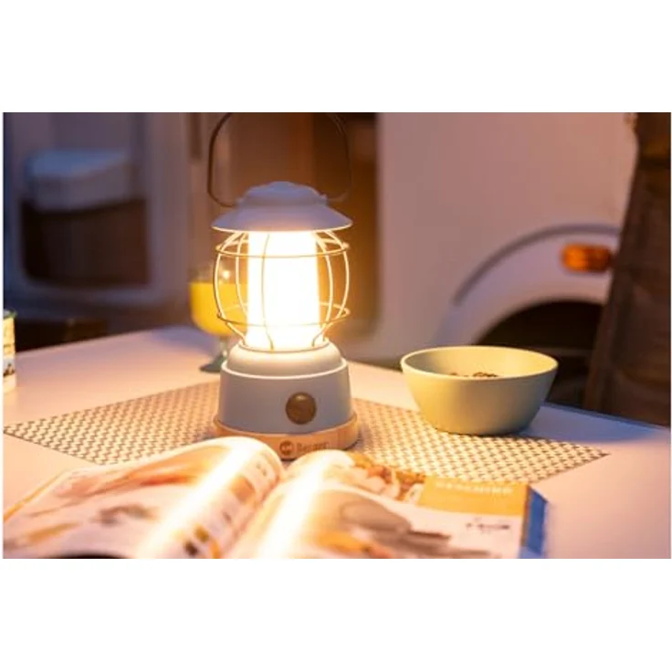 BERGER Hopuni Pro LED Campinglampe │aufladbare Outdoor Lampe dimmbar │kabellose Campinglaterne mit Akku & USB Kabel │ für Camping Zelt & Stromausfall (grau) – Bild 4