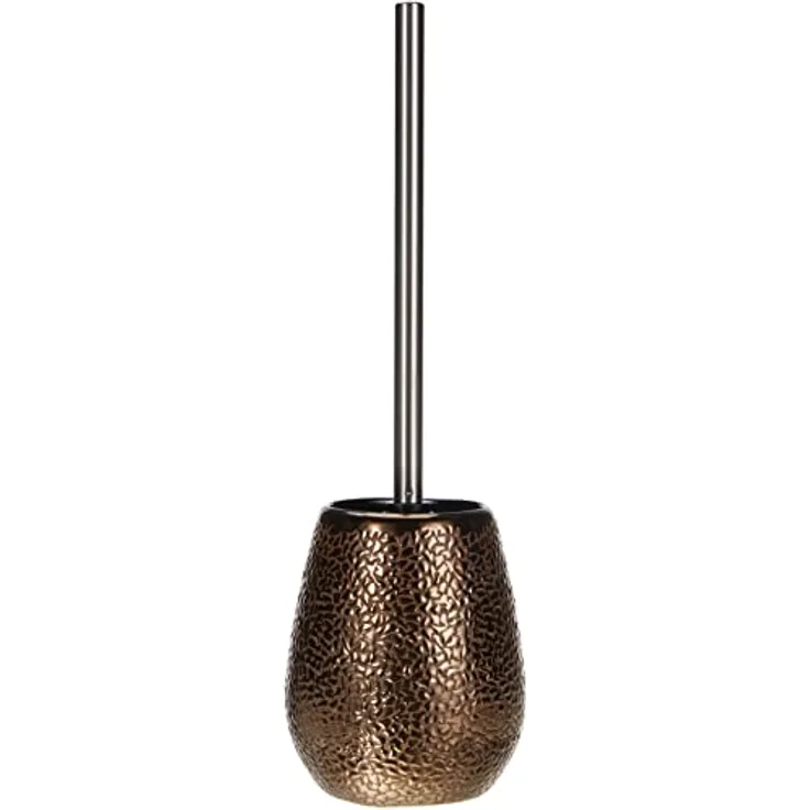 WENKO WC-Garnitur Marrakesh Keramik - WC-Bürstenhalter, Keramik, 12.5 x 41 x 12.5 cm, Braun