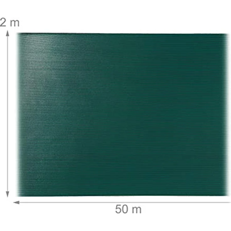 Relaxdays, grün Zaunblende, Sichtschutz für Zaun & Balkongeländer, HDPE Gewebe, UV-stabilisiert, wetterfest, 2 x 50 m – Bild 4