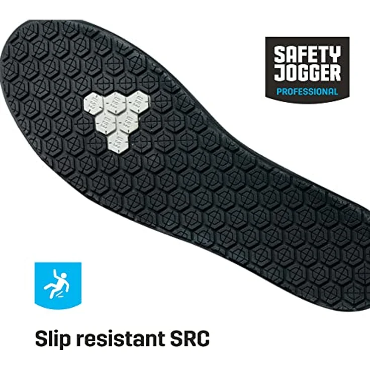 OXYPAS Sneaker Leder Clark, Arbeitsschuhe mit ESD und SJ Grip, herausnehmbaren Einlegesohlen, tief geschnitten, schwarz – Bild 2