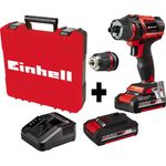 Einhell Akku-Bohrschrauber TE-CD 18/45 Li inkl. 2, 18V Power X-Change, 45Nm max. Drehmoment, LED-Beleuchtung, blau