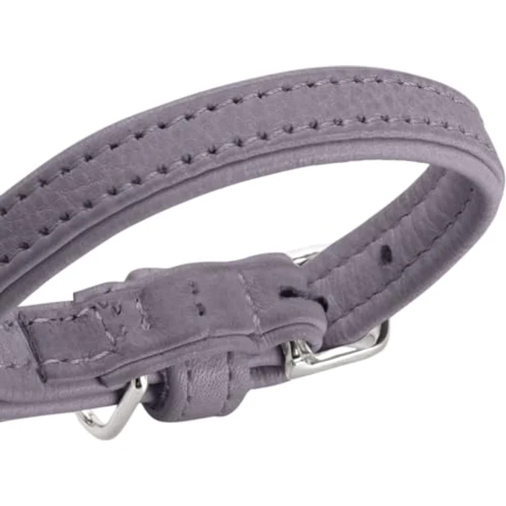 HUNTER Hundehalsband SOHO Mini, hellblau, Rindsleder, weich & geschmeidig, fellschonend, leicht, für kleine Hunde & Welpen, Made in Germany, Größe: 24 – Bild 5