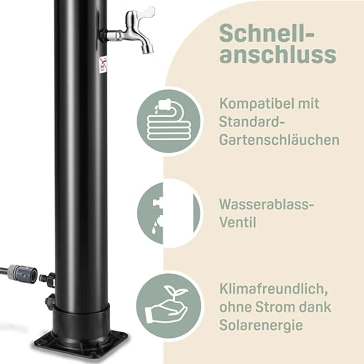 monzana Solardusche Gartendusche Außendusche Camping 20L Pooldusche Regendusche Outdoor – Bild 5
