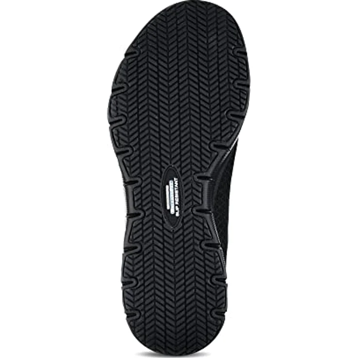 Skechers Ghenter-Bronaugh Schnürschuh Berufsschuh für Gastronomie mit Memory Foam Innensohle, Schwarz – Bild 5