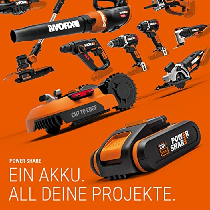 Worx Akku-Tacker WX843, kabelloses Klammergerät für Nägel und Kronenklammern, ergonomischer Griff, bis zu 3.000 Schüsse pro Ladung – Bild 7