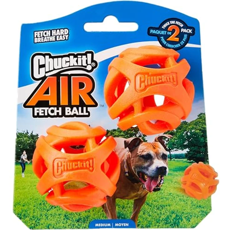 Chuckit! - Breathe Right Fetch Ball Medium 6,5cm 2 pk - (CHUC32141) – Bild 1