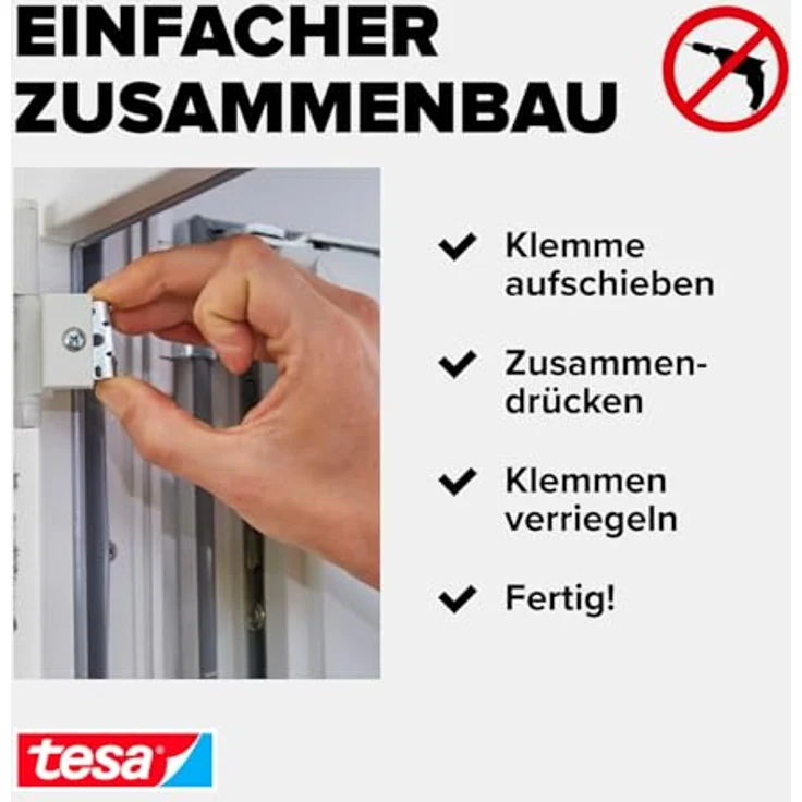 tesa Fliegengitter Adapter-Set für ALU-Türen, anthrazit – Bild 4