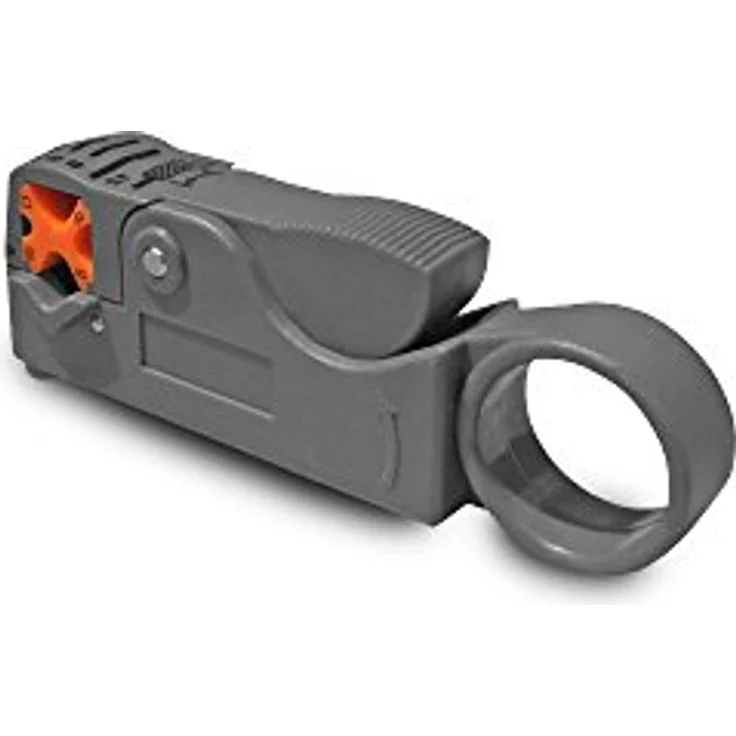 ARLI Kompressionszange Set, inkl. Abisolierer & 100x wetterfeste F-Kompressionsstecker 7 – 7,5 mm für SAT TV Koaxkabel RG6 – Bild 5