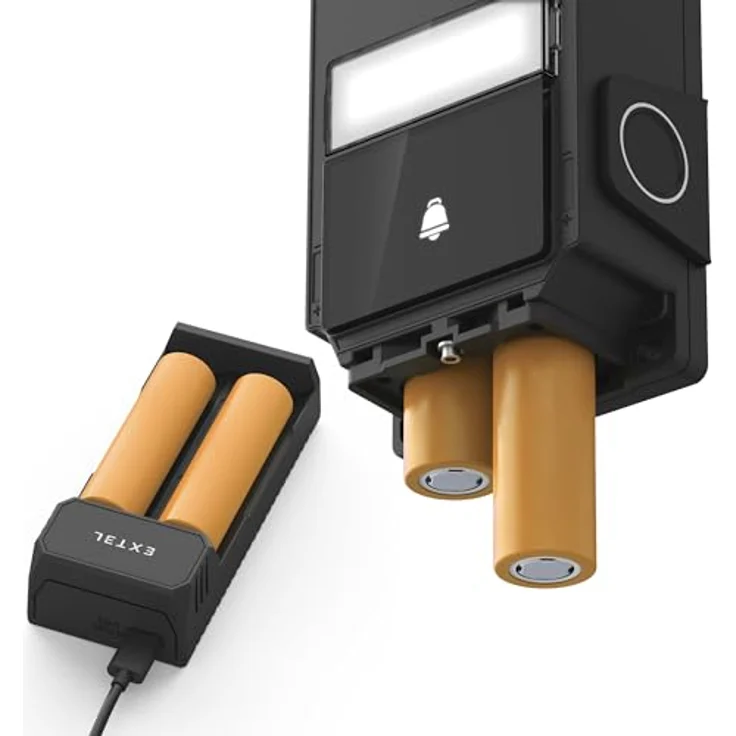 Extel Wave 3, drahtlose Video-Türsprechanlage mit Monitor in Anthrazit und Schwarz, QR-Code Zugang und App Steuerung – Bild 9