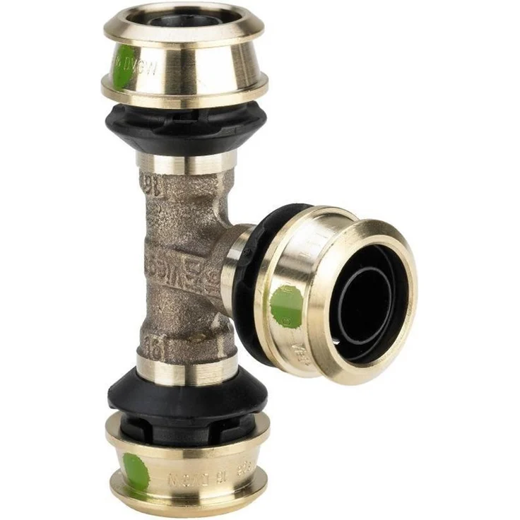 Viega Raxofix T-Stück 20 mm, Siliciumbronze-Pressverbinder, gunmetal
