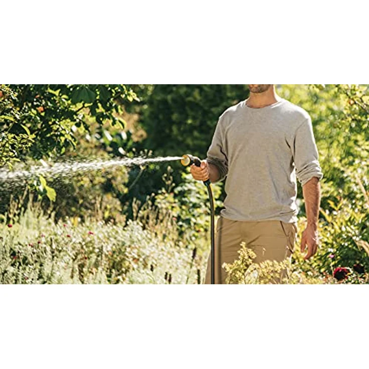 Fiskars Sprühpistole, Gartenbrause mit 3 Funktionen: Strahl-, Brause- und Nebel-Sprühbild, stufenlos einstellbar, ergonomischer SoftGrip-Griff, frostbeständig, Universalanschluss – Bild 3