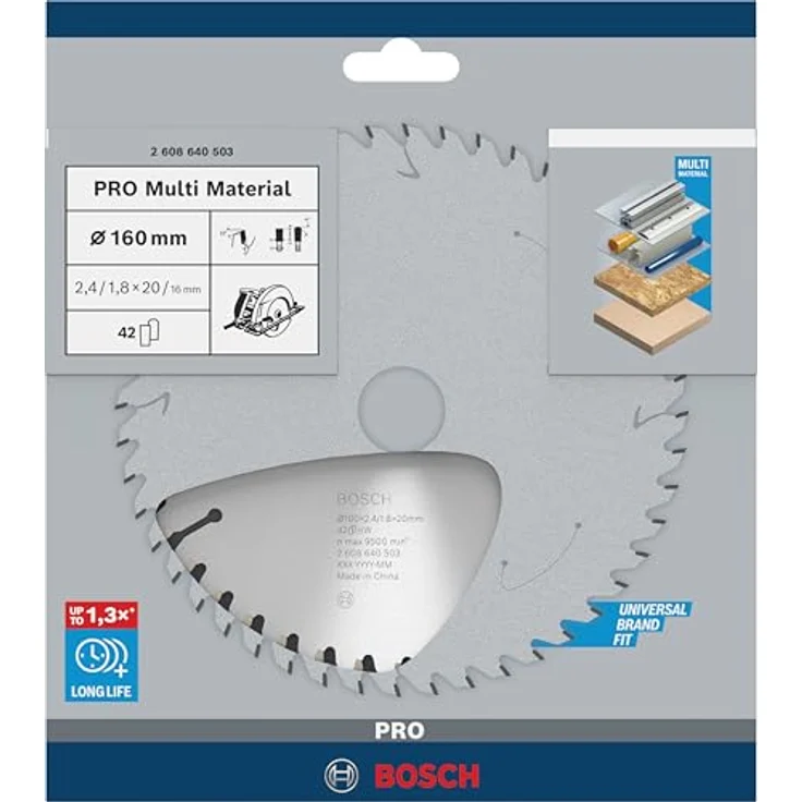 Bosch Professional Pro Kreissägeblatt zum Sägen in Multi Material für Handkreissägen (Ø 160 mm) – Bild 2