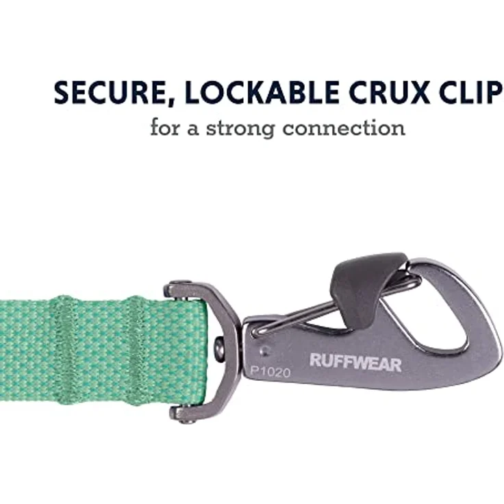Ruffwear Flagline Hundeleine, schnelle, leichte, Starke Leine, 2-in-1 Hand- oder Taillenleine zum Laufen, Ufbewahrungstasche und sicher abschließbarer Crux-Clip, Sage Green (One Size, All Breeds) – Bild 5