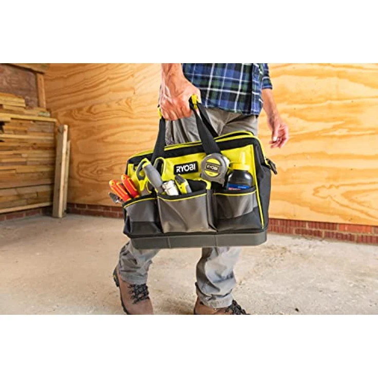 Ryobi Handwerkertasche mit Schultergurt S, Widerstandsfähig, Werkzeugtasche, ... - RYOBI – Bild 4