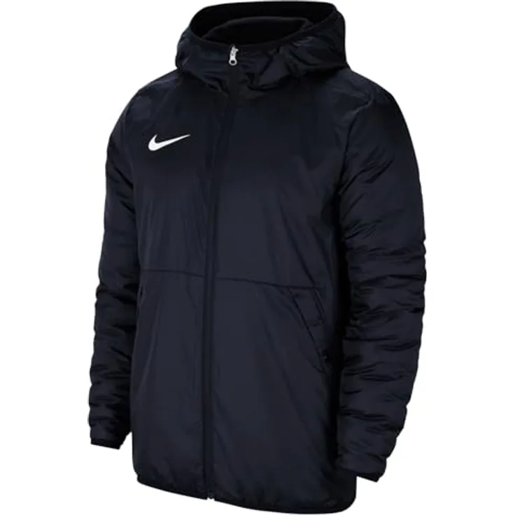 Nike Park 20 Fall, Herren Laufjacke, Wasserabweisende Herbstjacke mit Kapuze, Blau, Größe S