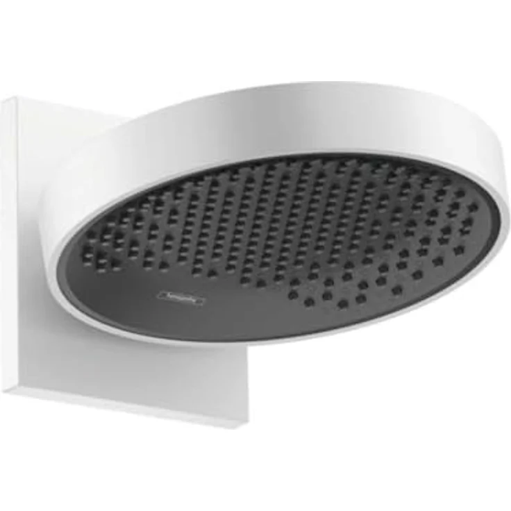 hansgrohe Kopfbrause Rainfinity 250 1jet EcoSmart, Wandmontage, mattweiss, 9.40 l/min Durchflussrate, Strahlart PowderRain – Bild 1