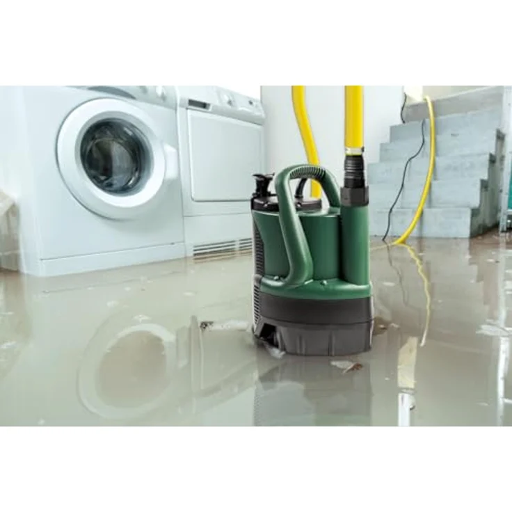 DAB Verty Nova 200 M-A Flachsauger-Tauchpumpe mit 7 m Schlauch, 7.600 L/Std., 300W, Förderhöhe 7 m, Korngröße 5 mm, mit Schwimmer – Bild 4